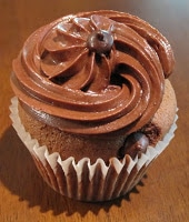 Close up of a cupcake.