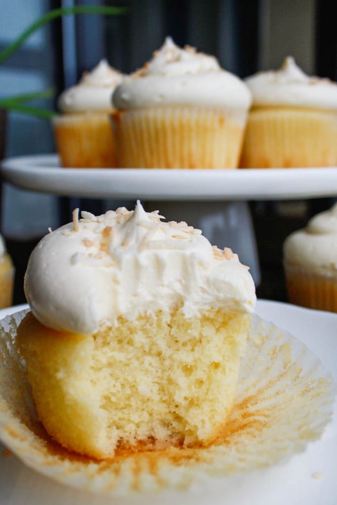 Cupcake with a bite taken out.