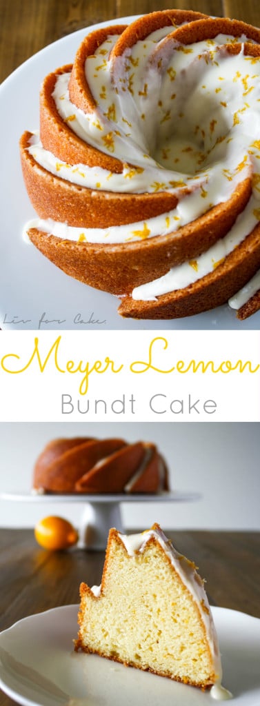 Meyer lemon Bundt Cake photo collage.