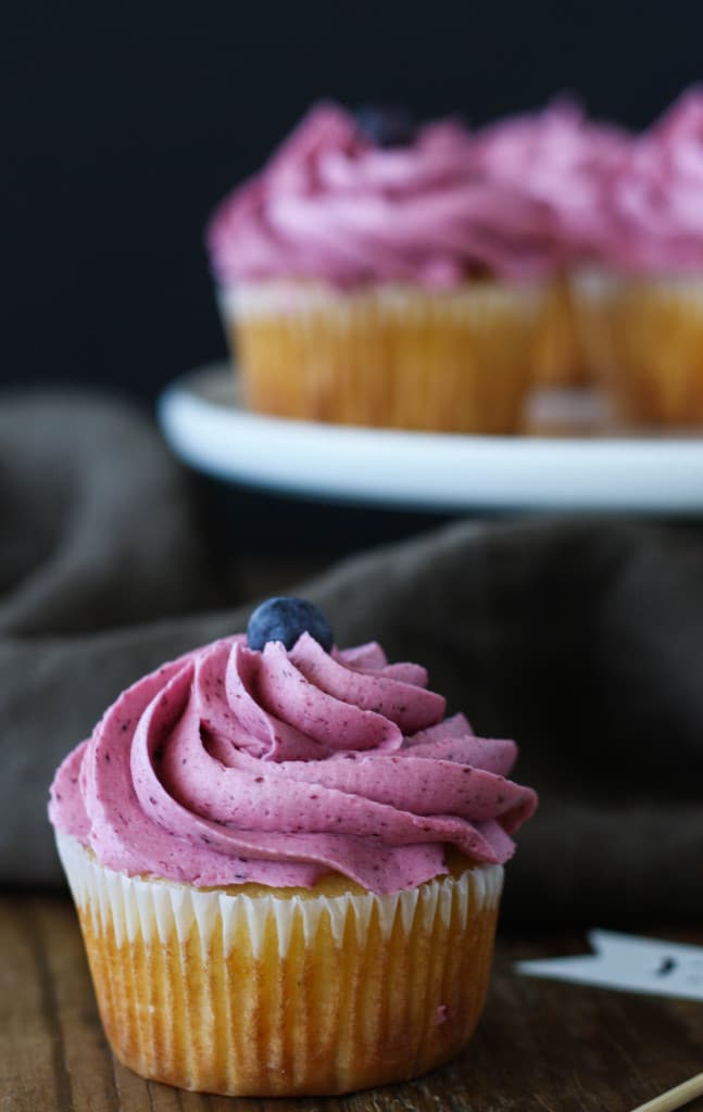 A close up of a slice of a cupcake on a table