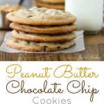 The ultimate chewy peanut butter chocolate chip cookie. Sweet, peanutty, and delicious. | livforcake.com