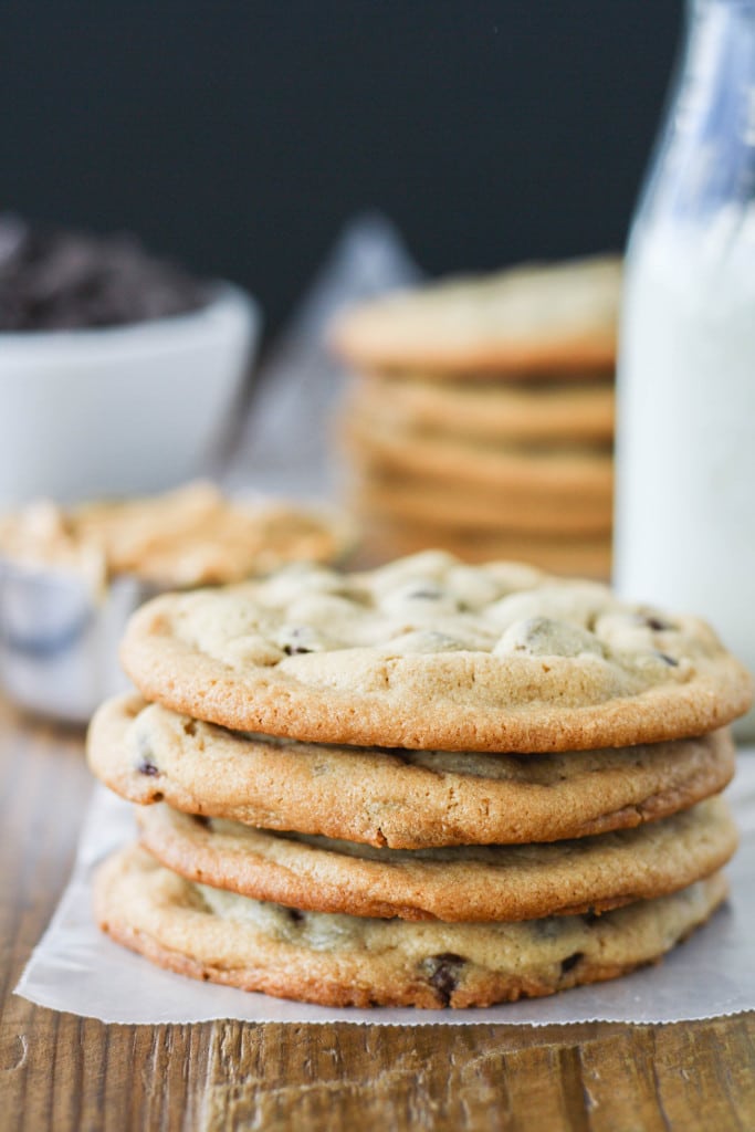 Close up of a stack of cookies