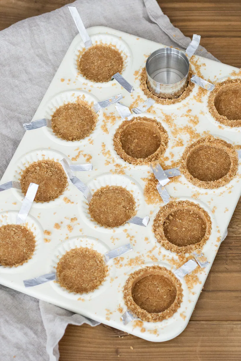 tart shells in a pan.