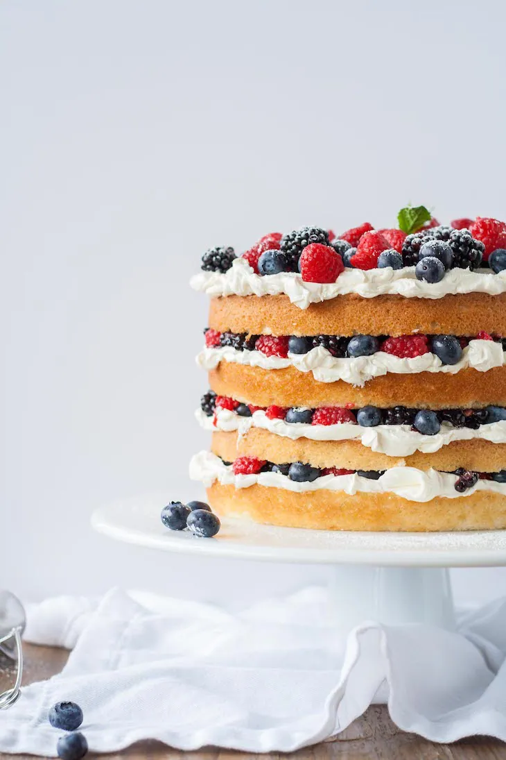 Berry Chantilly Cake: Fluffy Cake filled w/ Juicy Berry Compote