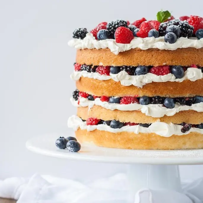 Enchanted Flower Vanilla Berry Cake - My Tiny Laguna Kitchen