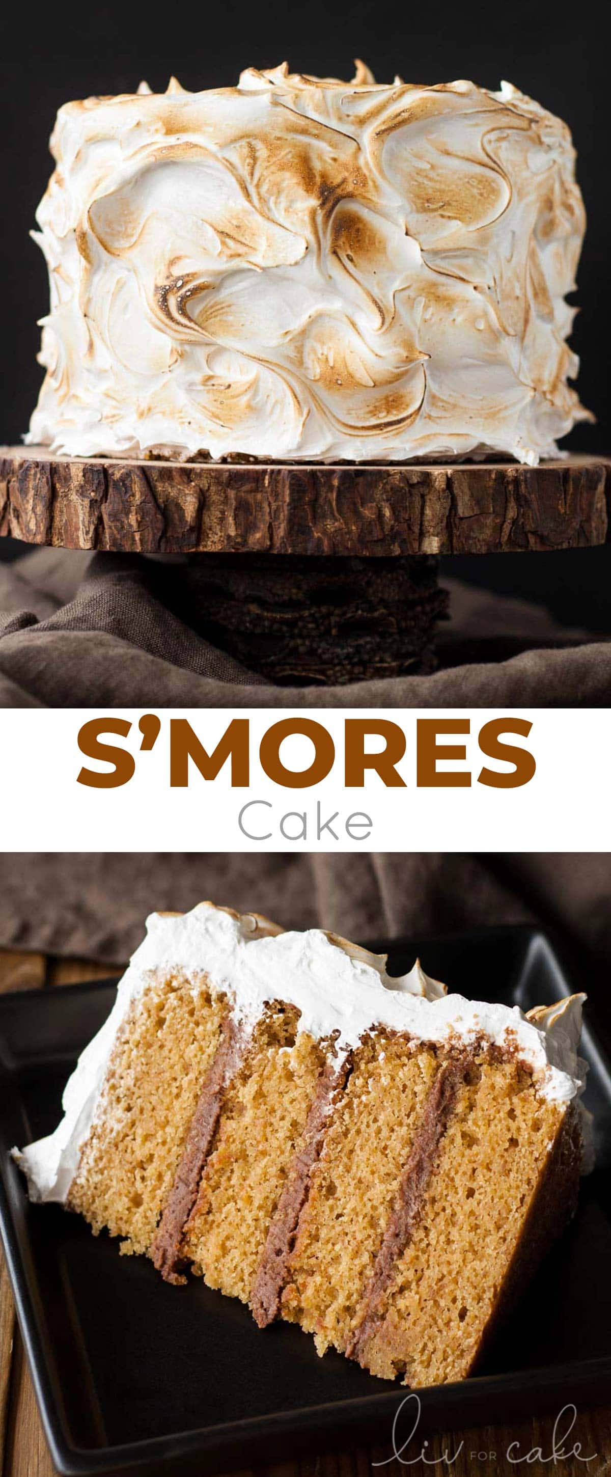 S'mores cake photo collage