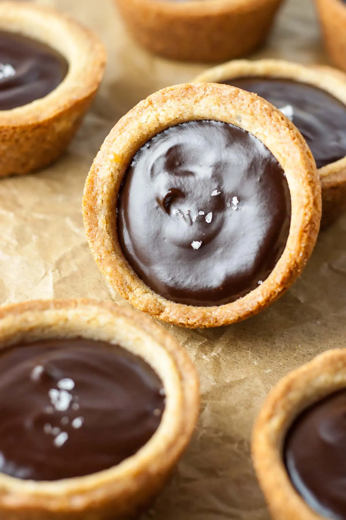 A close up of the top of the cookie cup.