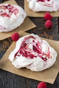 Chewy Raspberry Meringues - Liv for Cake