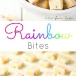Teeny tiny shortbread cookies studded with rainbow sprinkles. So addictive, the kids will love these! You can change up the color of the sprinkles for different events - baby showers, holidays, etc. | livforcake.com