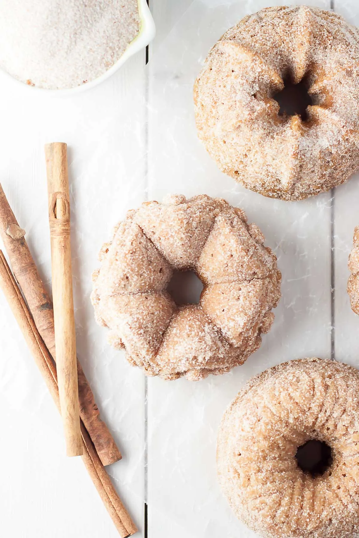 Overhead shot of the bundts