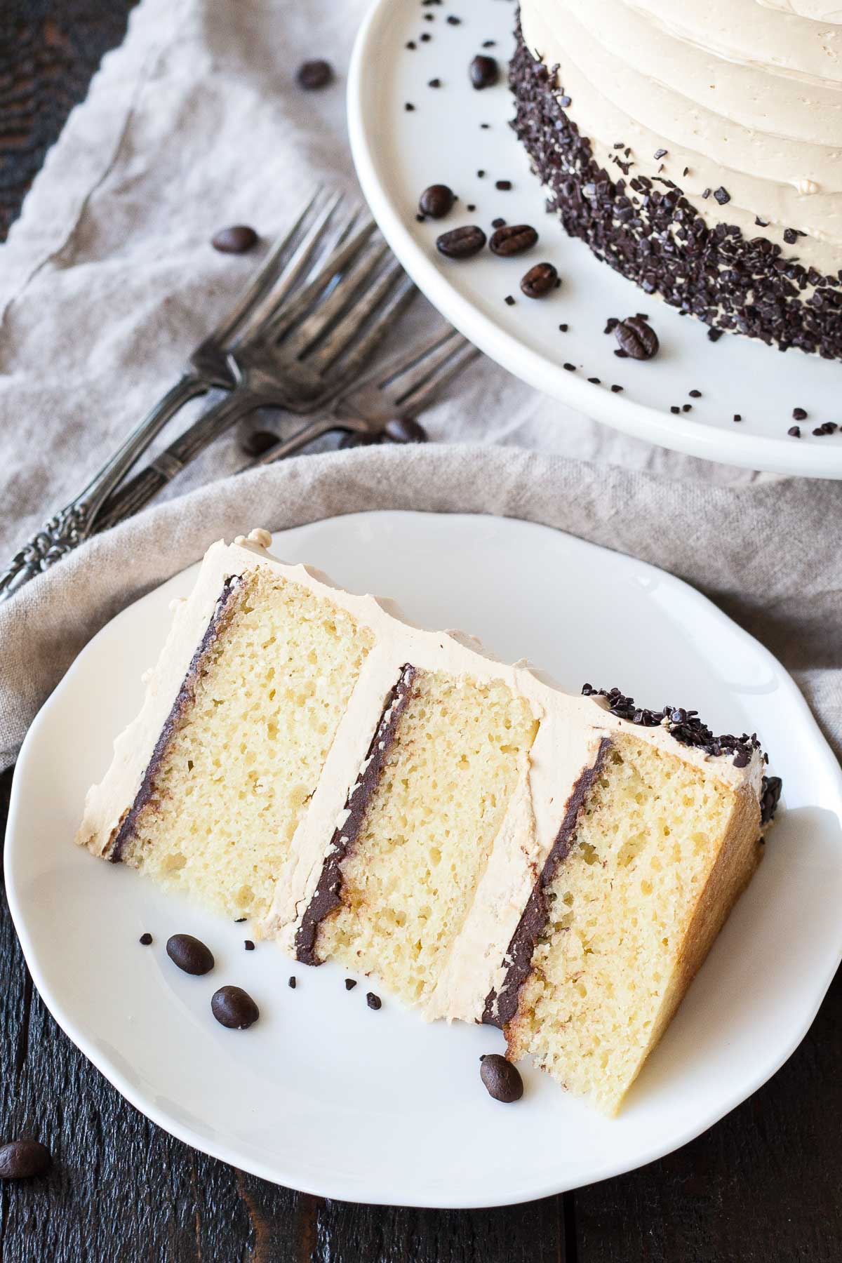 vegan coffee layer cake - The Baking Fairy