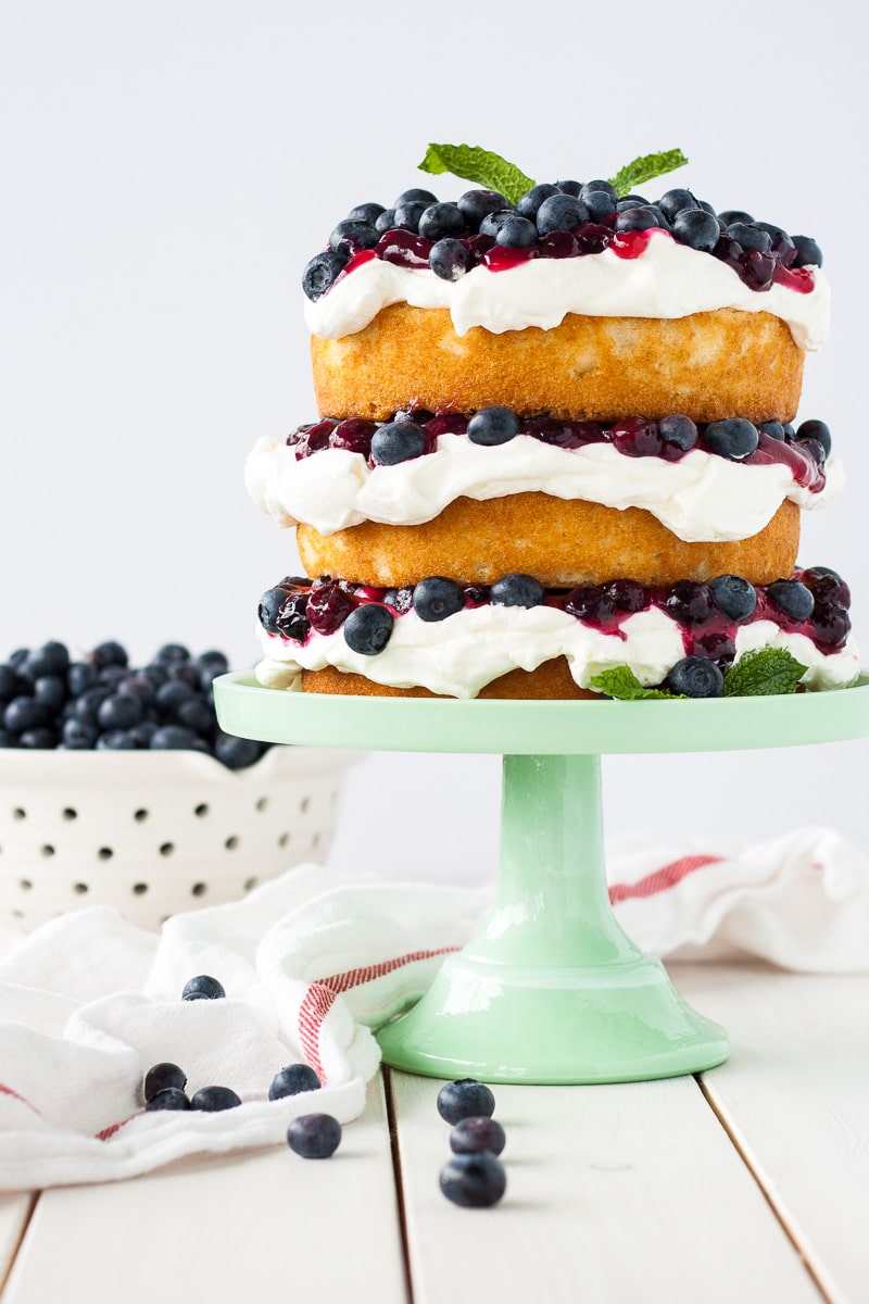 Lemon Layer Cake With Blueberry Buttercream - Sugar & Sparrow