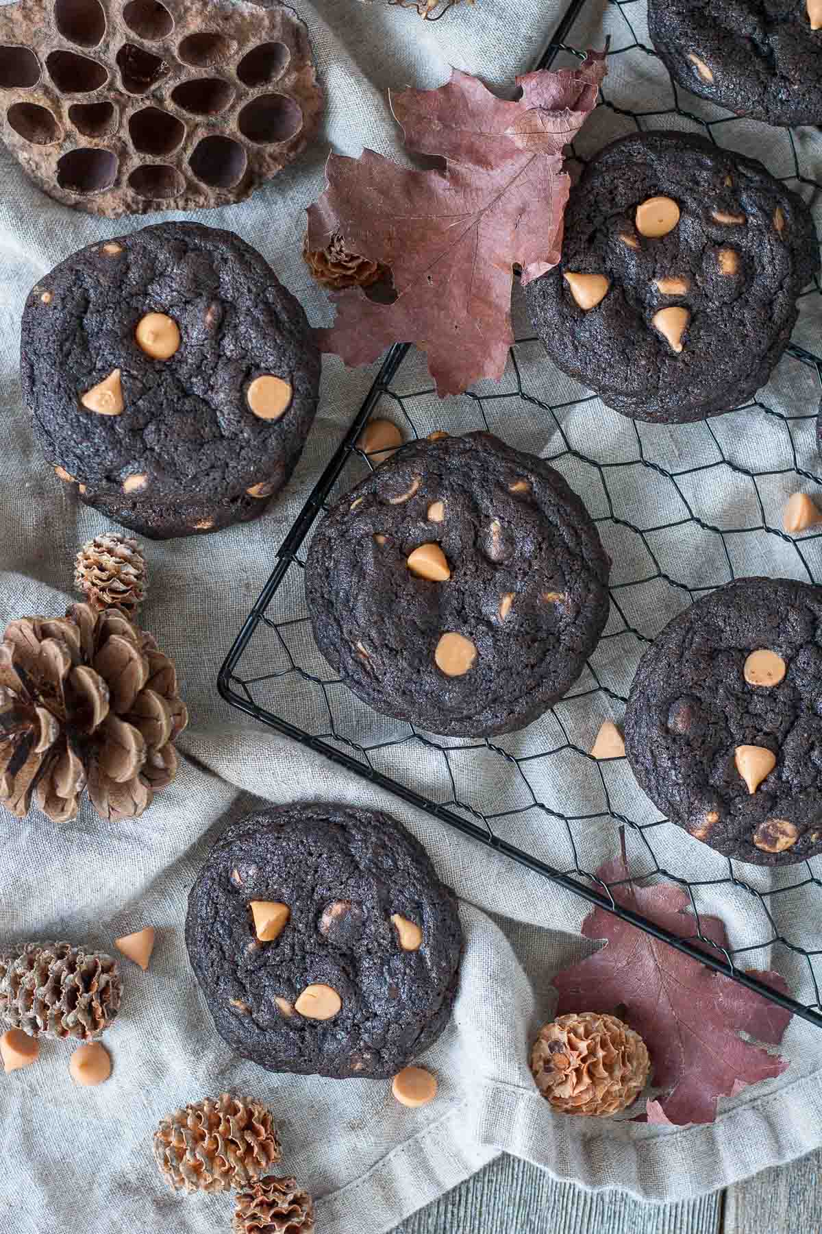 A bunch of cookies on a table