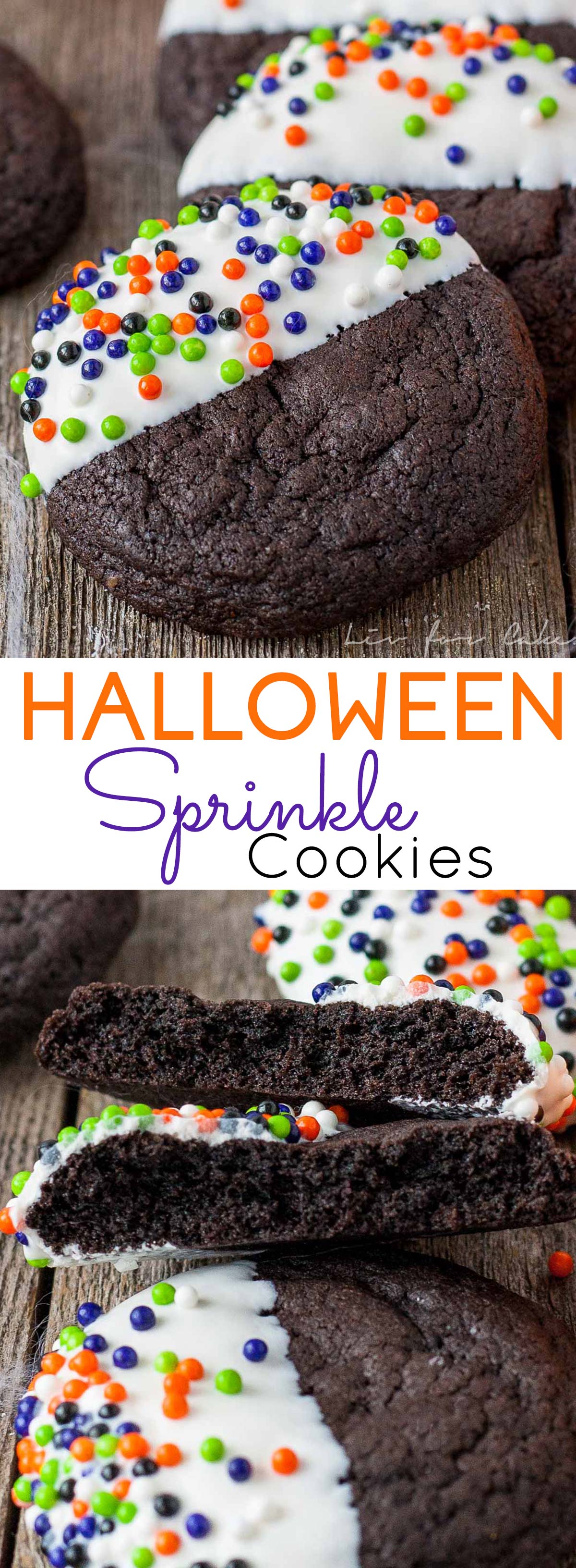 These easy Halloween Sprinkle Cookies are the perfect addition to your Halloween festivities! | livforcake.com