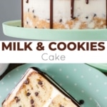 Milk & Cookies Cake! A childhood favorite gets an extreme makeover into this decadent Milk & Cookies Cake! | livforcake.com
