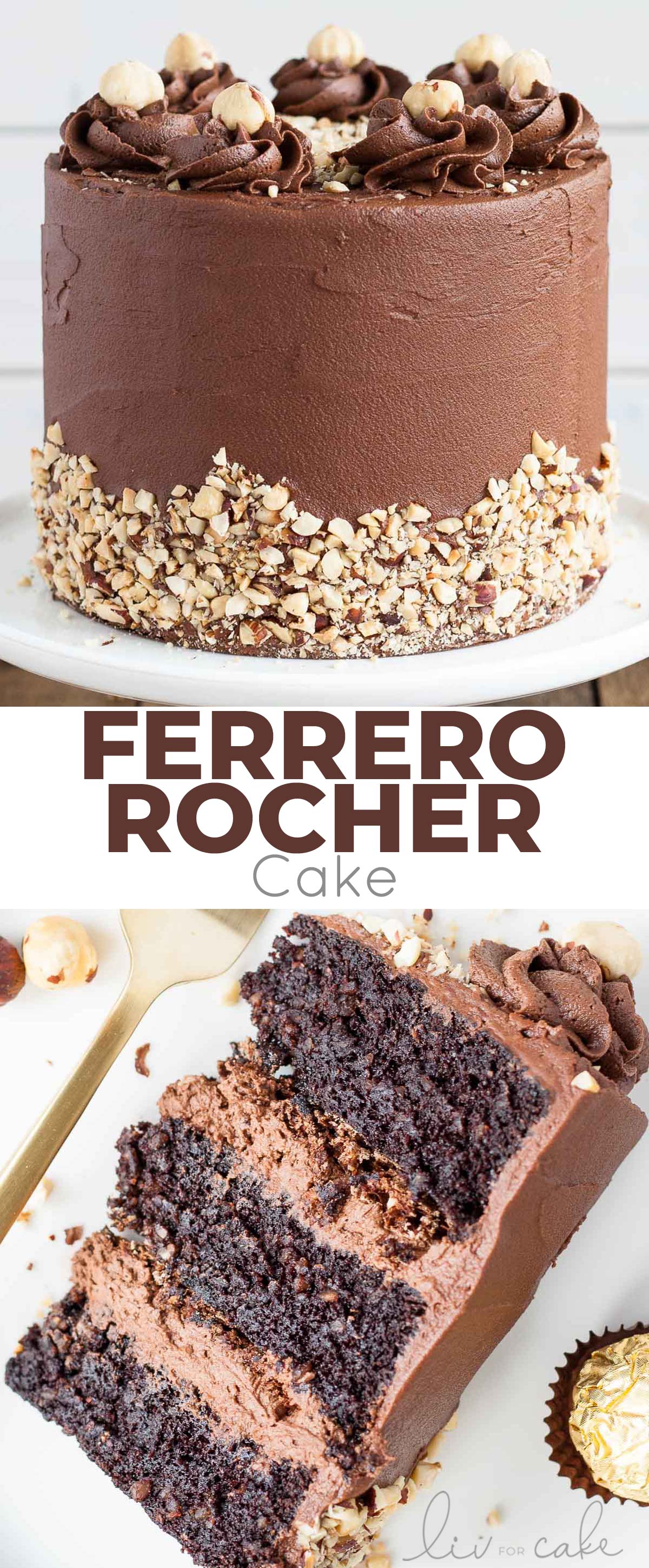 This Ferrero Rocher Cake collage