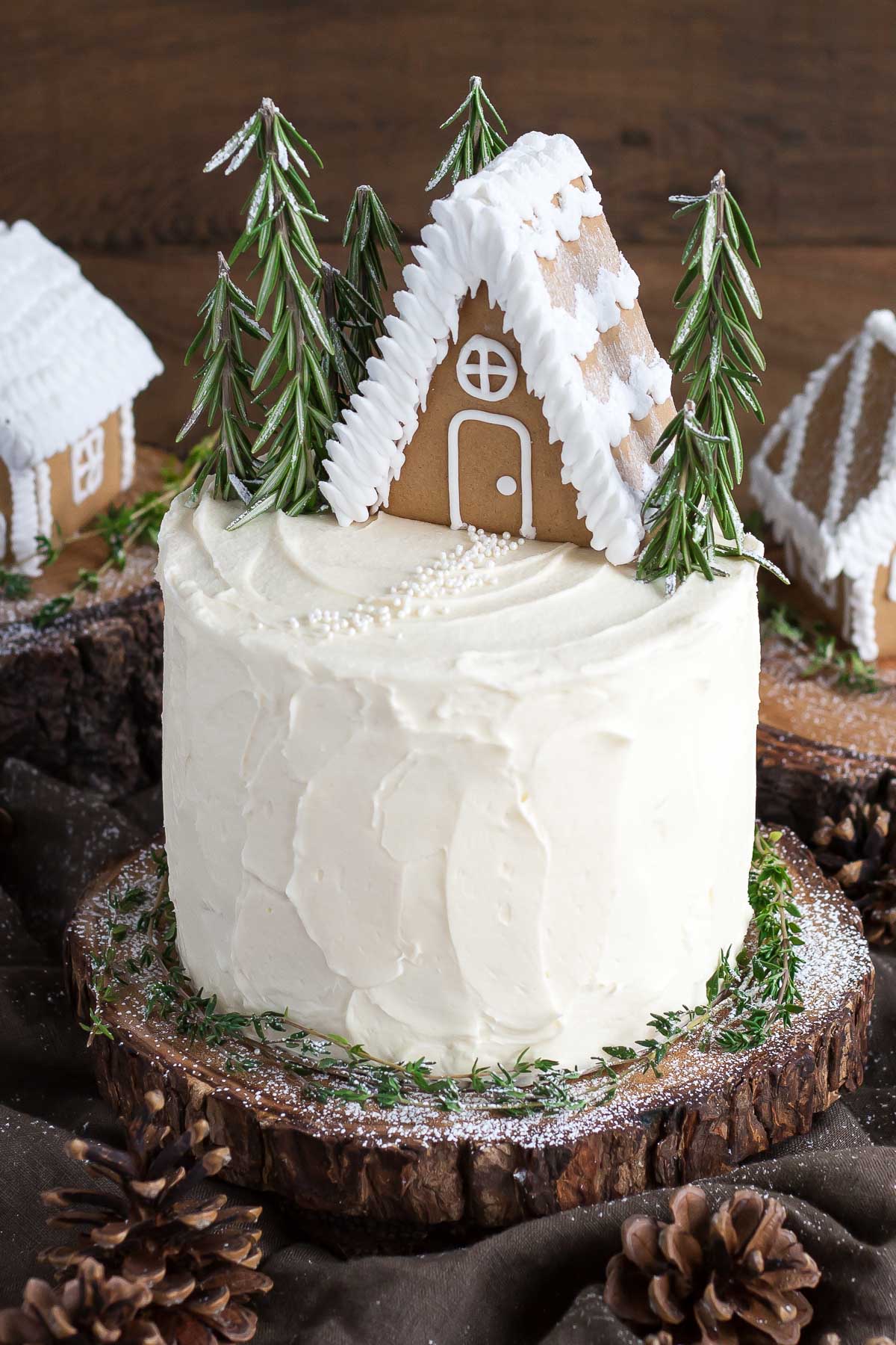 Close up of a gingerbread cake