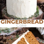 This Gingerbread Cake is perfect for the holidays! A moist and delicious ginger cake with a tangy cream cheese frosting. | livforcake.com