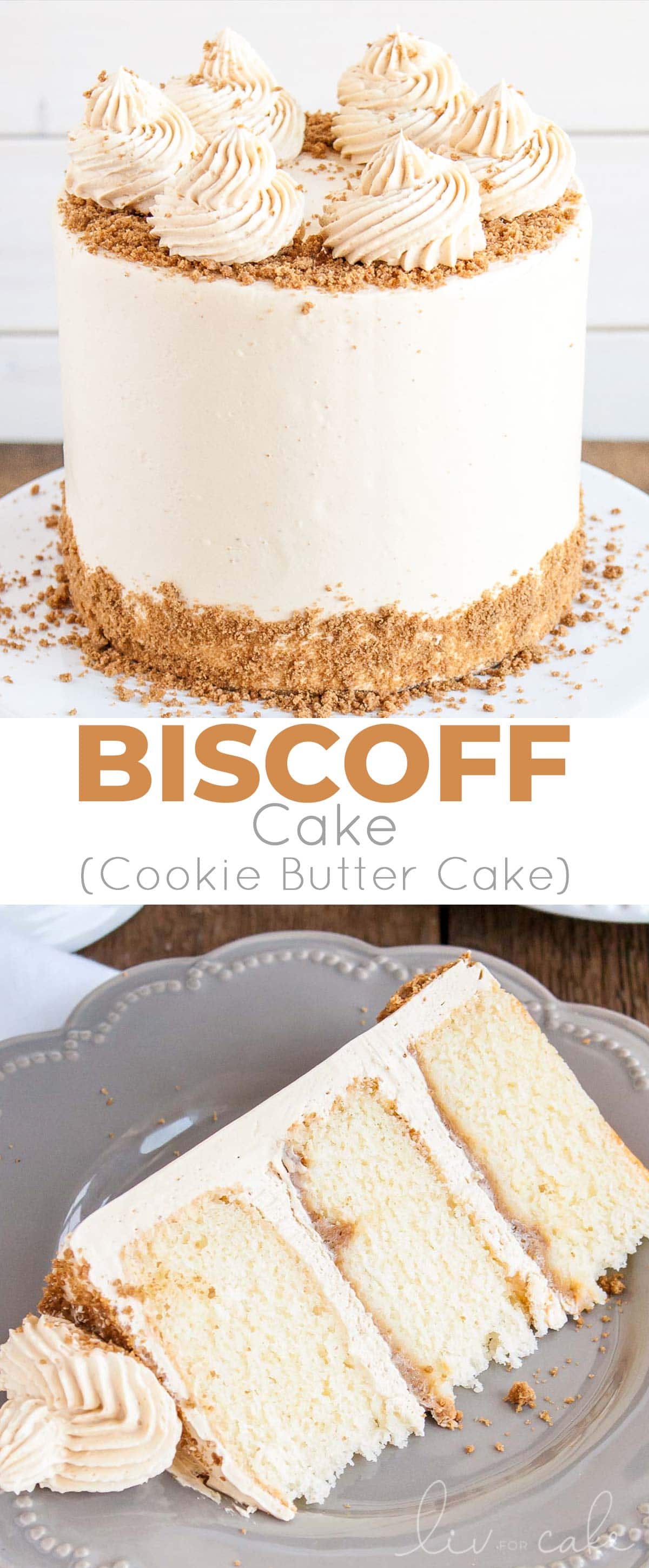 Biscoff cake photo collage