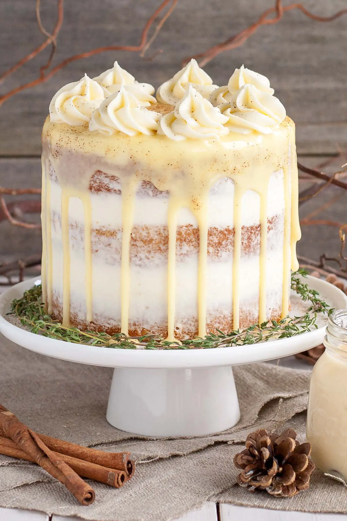 Gingerbread Bundt Cake (with Eggnog Whipped Cream) - A Beautiful Plate