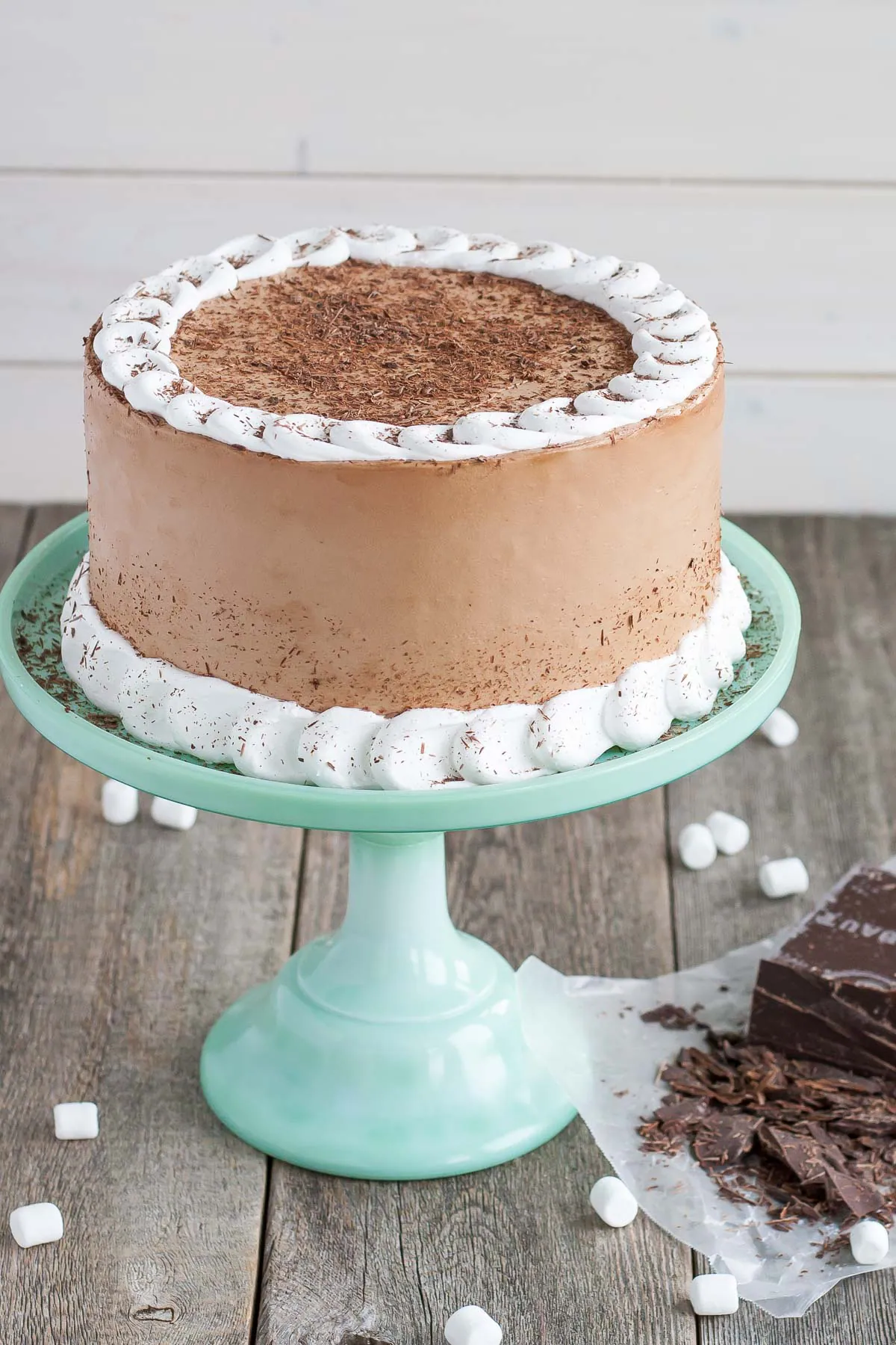 Hot Chocolate Cake With Marshmallow Filling - Liv for Cake