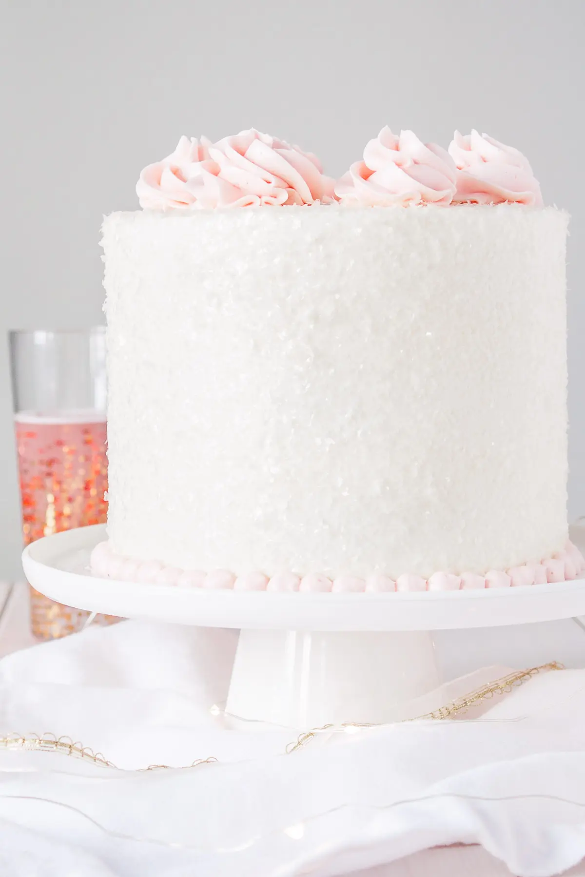 This Pink Champagne Cake is the perfect way to celebrate any occasion or holiday!