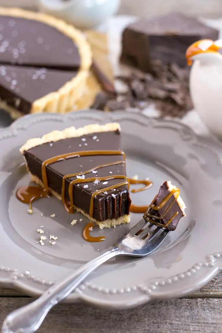 Dark Chocolate Tart - Liv For Cake