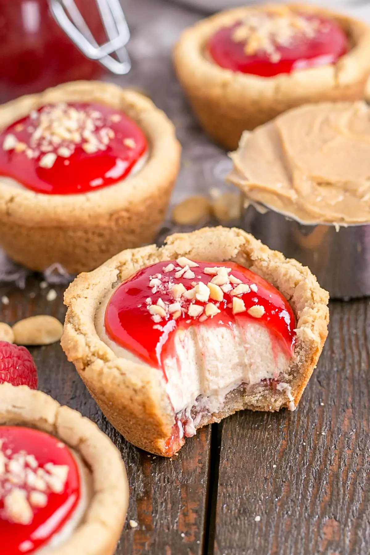 Cookie cup with a bite taken out.