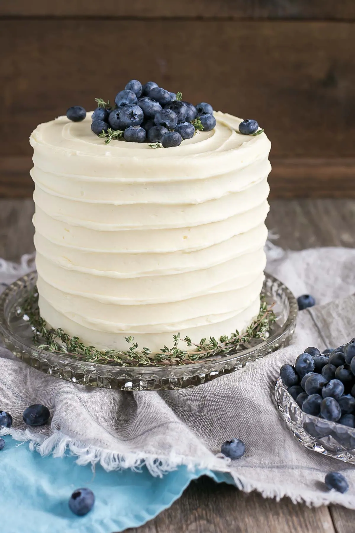 Blueberry Lemon Cake with White Chocolate Cream Cheese Frosting - Dani's  Cookings