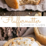 The classic peanut butter and marshmallow fluff sandwich gets a major makeover into these delicious Fluffernutter Cookie Cups! | livforcake.com