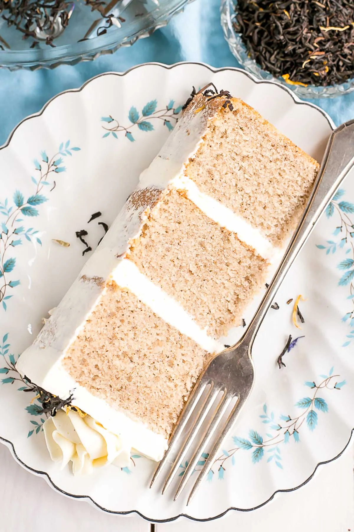 A piece of cake on a plate with a fork