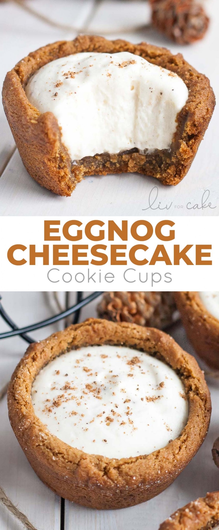 Eggnog Cheesecake Cookie Cups Liv for Cake