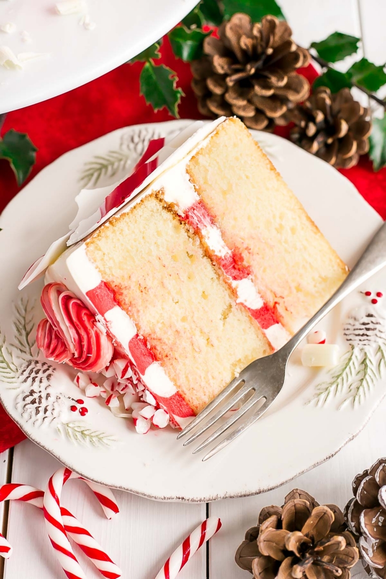 White Chocolate Candy Cane Cake Liv for Cake