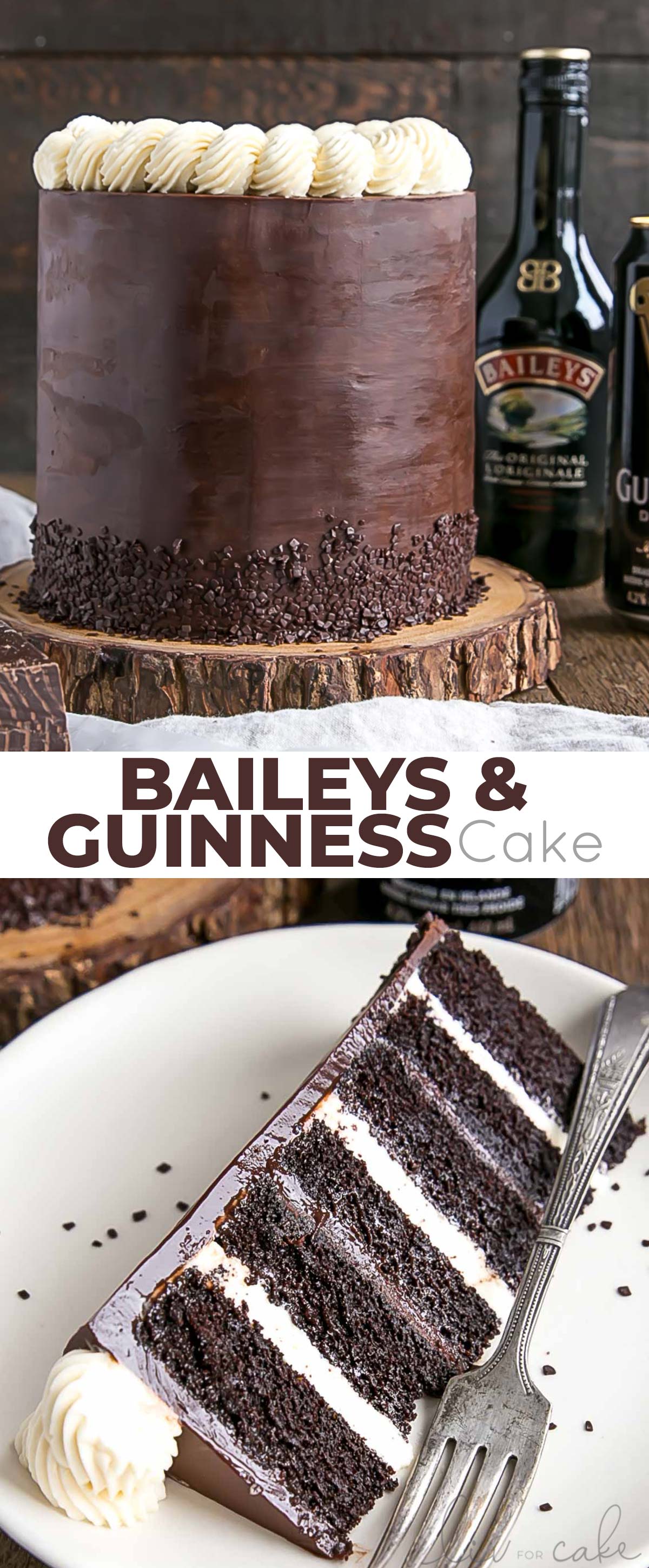 Baileys & Guinness Cake Collage