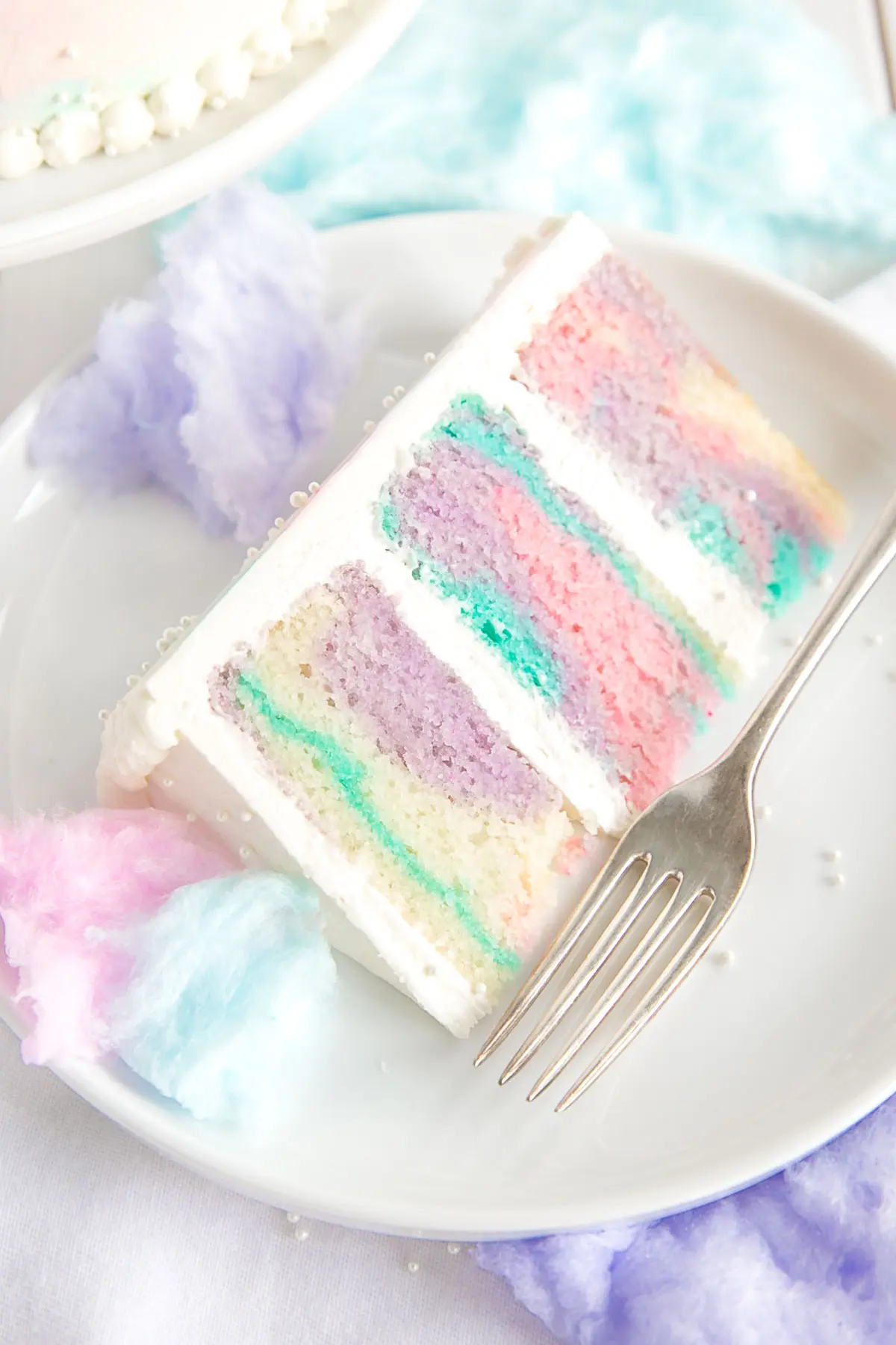 Cotton Candy Cake slice