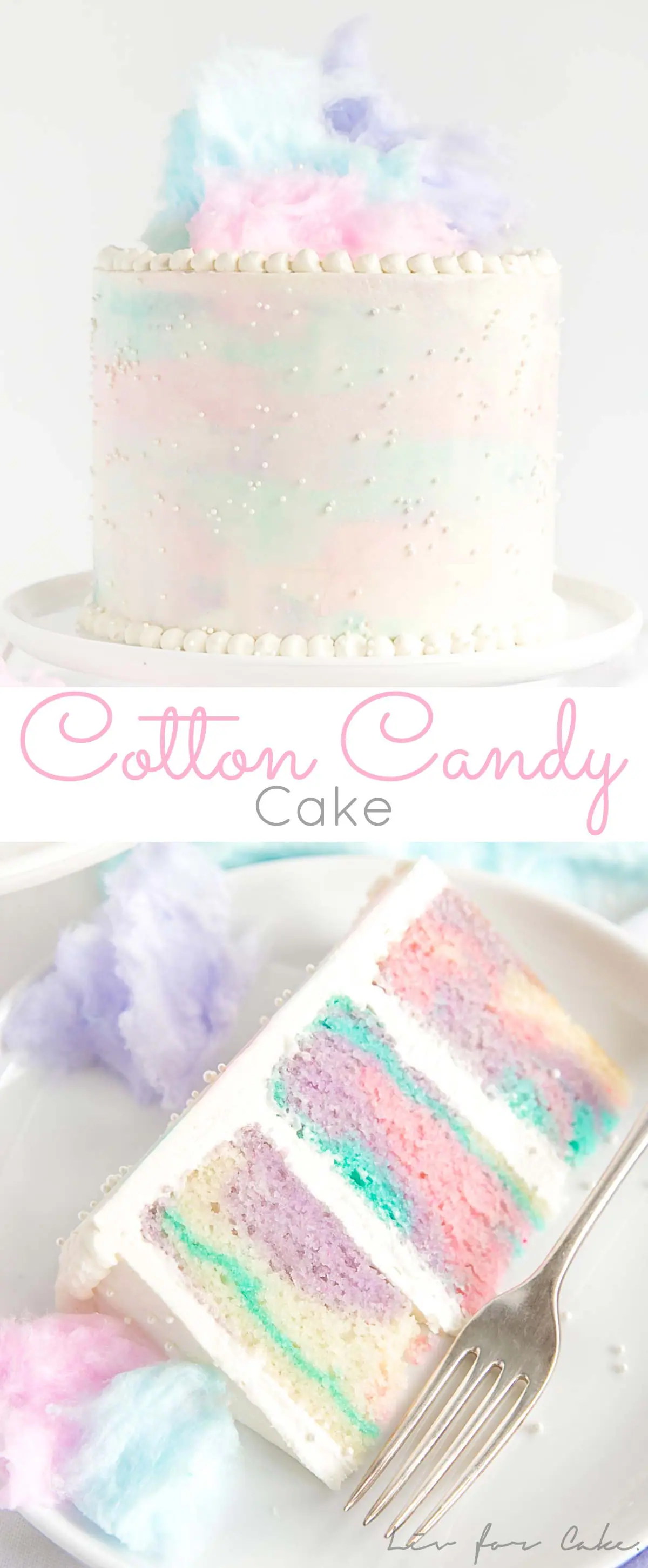 Cotton Candy Cake collage