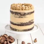 Cake on a cake stand.