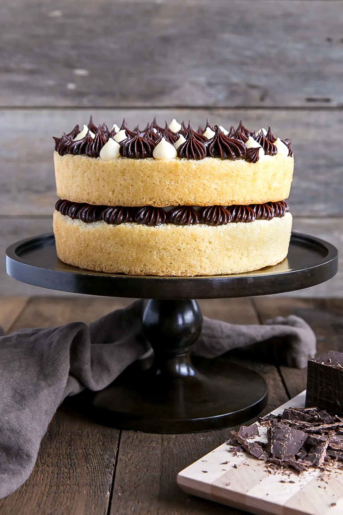 Classic Boston Cream Pie - vanilla cake, custard, chocolate ganache