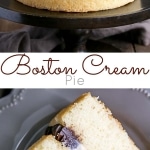 The classic Boston Cream Pie gets a modern makeover! Vanilla cake layers, creamy custard, and a rich chocolate ganache. | livforcake.com