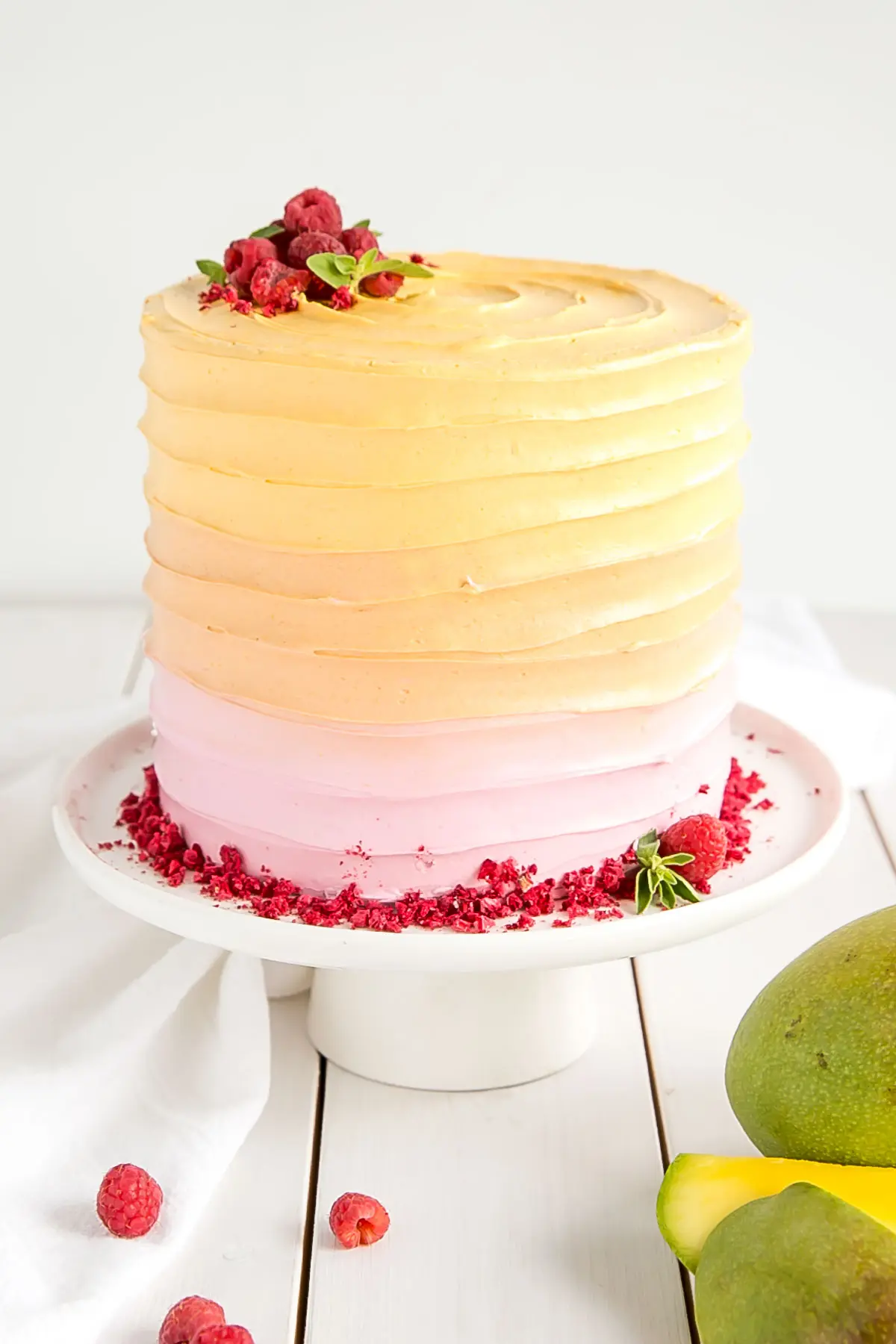 Raspberry Chiffon Cake - One Hot Oven