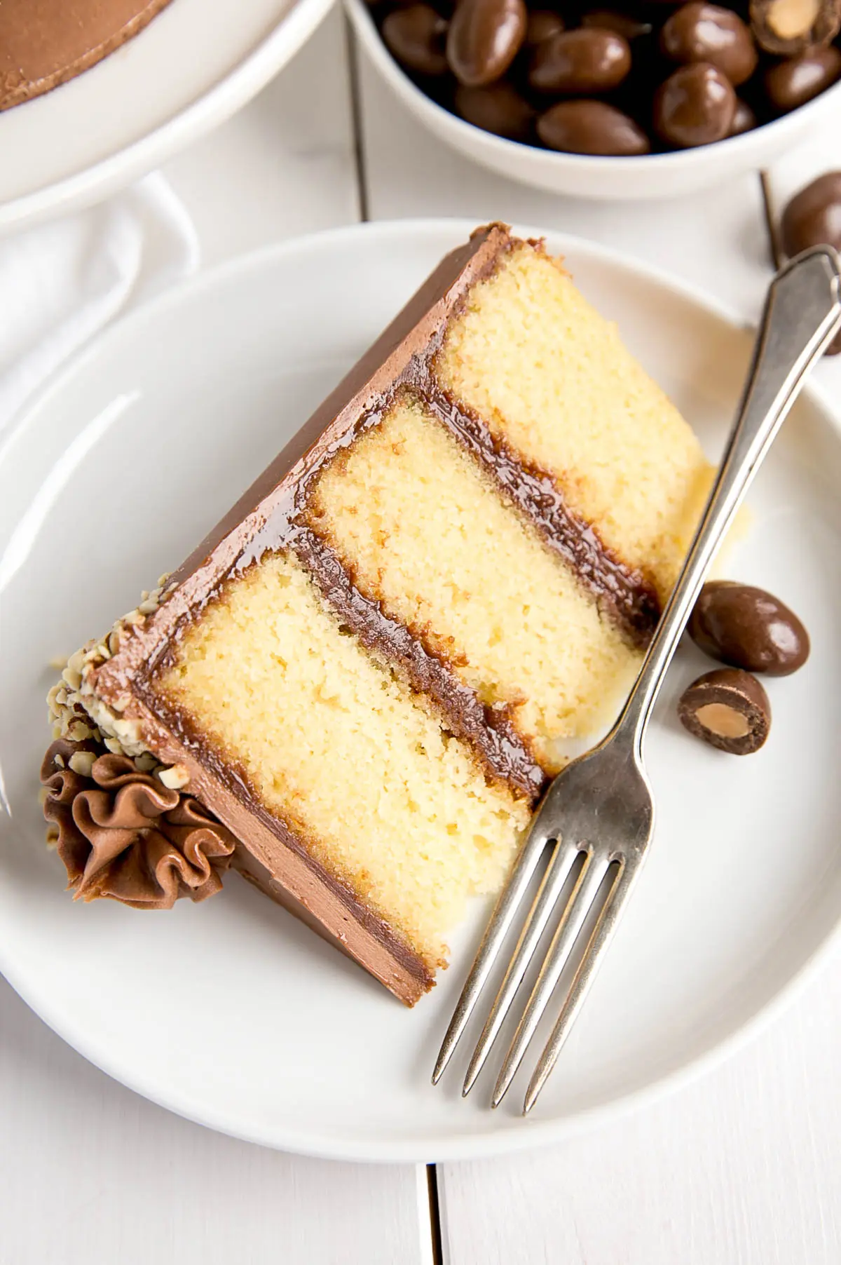 Milk Chocolate Almond Cake slice