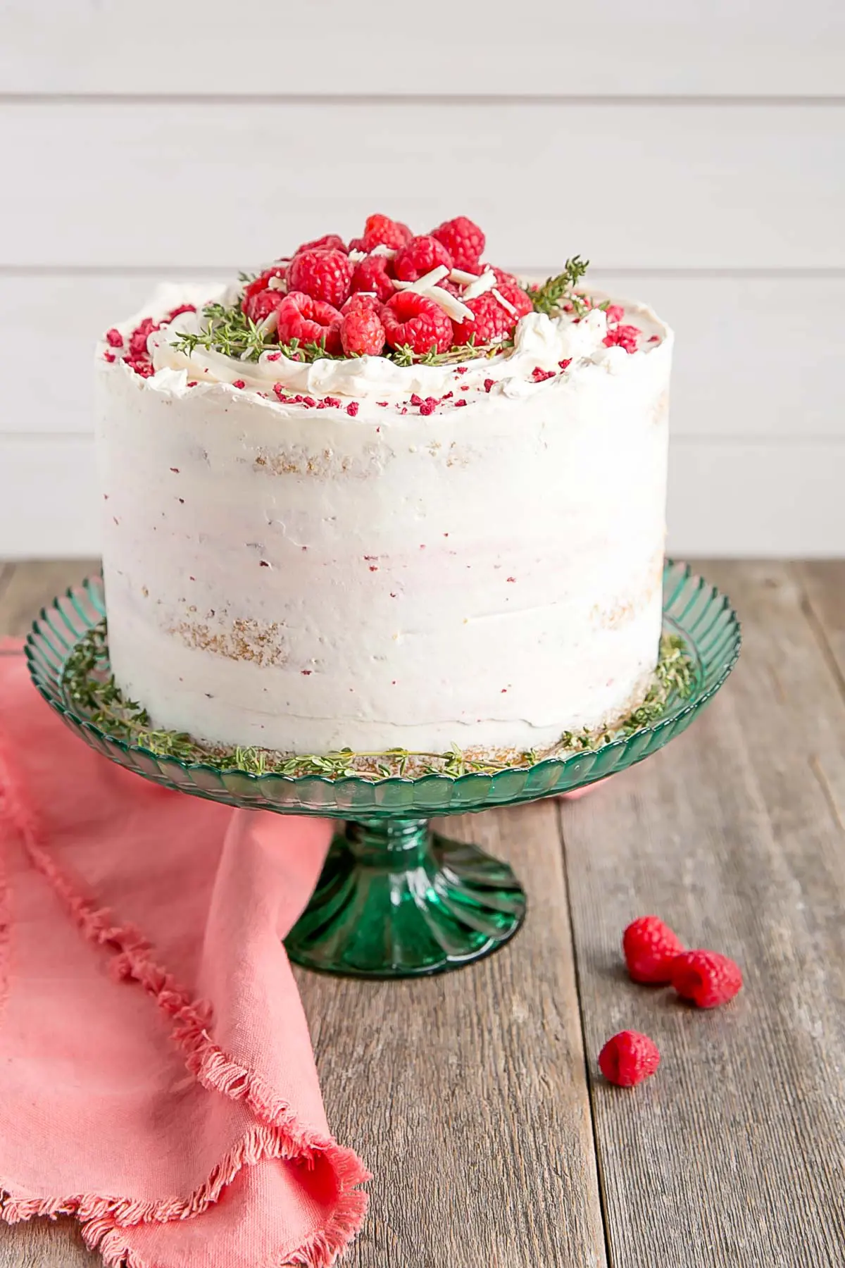 White Chocolate Raspberry Ripple Cake - Naturally Sweet Kitchen