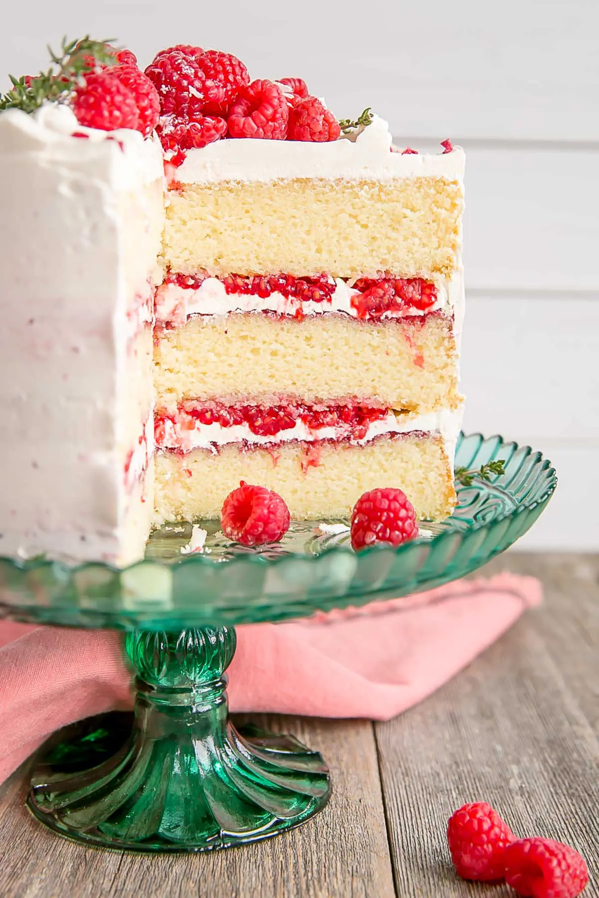 Chocolate Raspberry Cake with Whipped Ganache Frosting - The Cake Chica