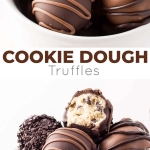 These egg-free edible Cookie Dough Truffles are the perfect bite-sized treat! | livforcake.com