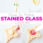 Learn how to make stunning stained glass cookies with this detailed tutorial! Perfect for holiday cookie exchanges or hanging on your tree. | livforcake.com
