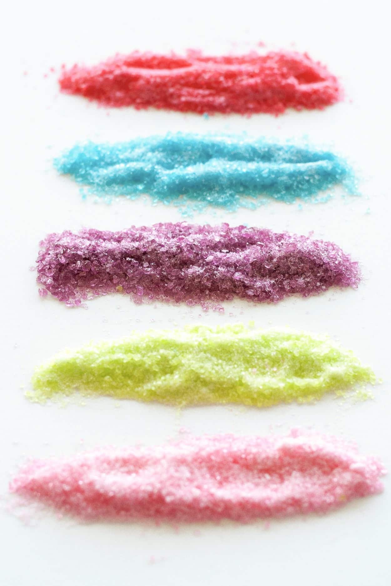 Crushed candy in different colors