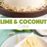 This Lime & Coconut Cake evokes the very best of those tropical island flavours. Tender coconut lime cake layers with a tangy lime curd and silky coconut buttercream. | livforcake.com