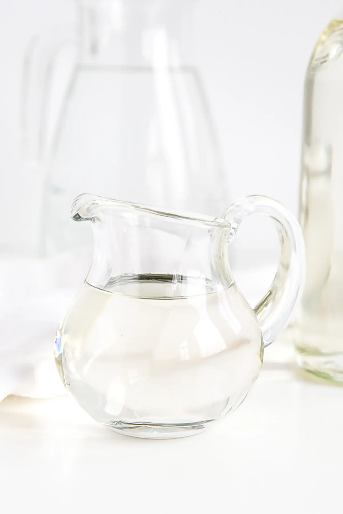 small pitcher of simple syrup
