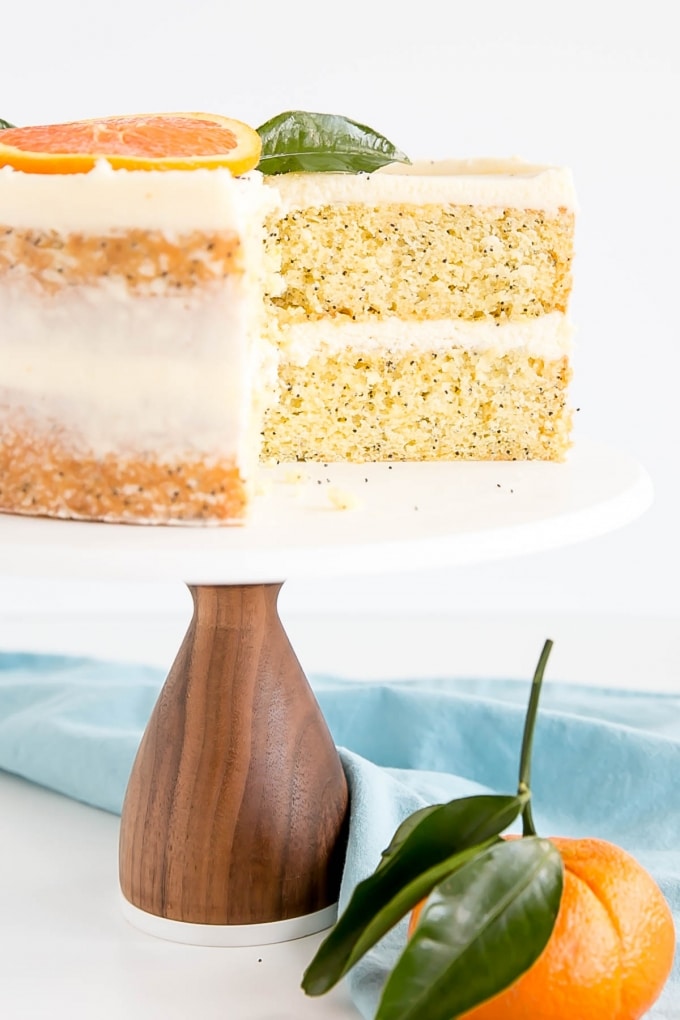 Orange Poppy Seed Cake with Mascarpone Frosting Liv for Cake