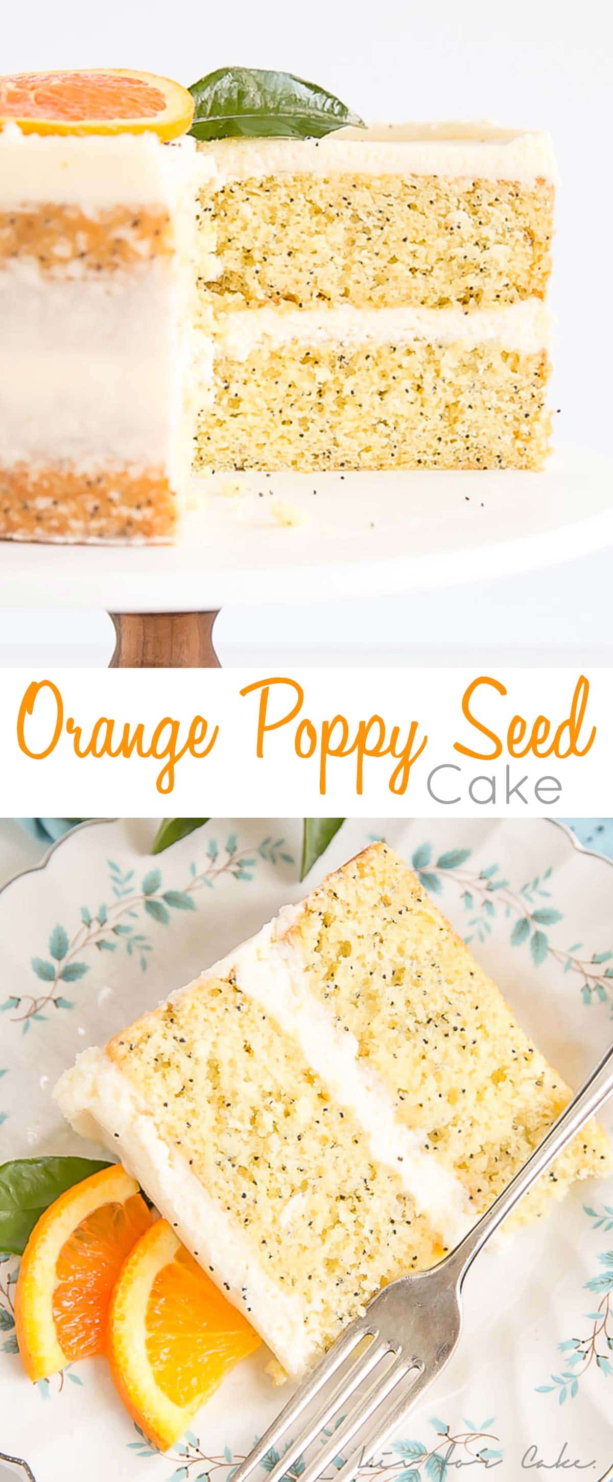 Orange Poppy Seed Cake with Mascarpone Frosting Liv for Cake